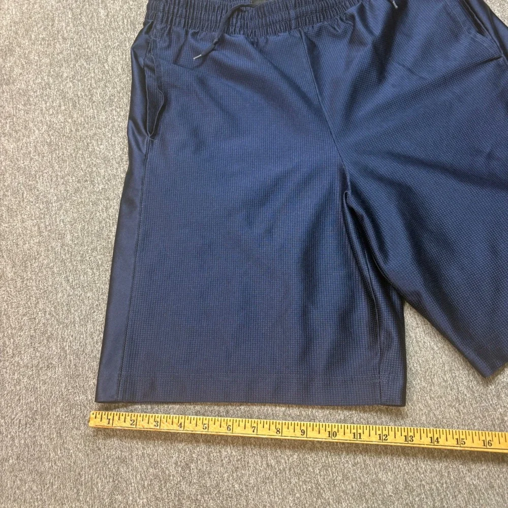Nike Basketball Shorts Mens Large Navy Blue Mesh Athletic Gym Drawstring Swoosh